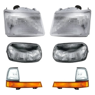 Replacement - 6-Piece Kit (Driver and Passenger Side Headlights, Driver and Passenger Side Fog Lights , Driver and Passenger Side Turn Signal/Parking Lights) (Standard Line)
