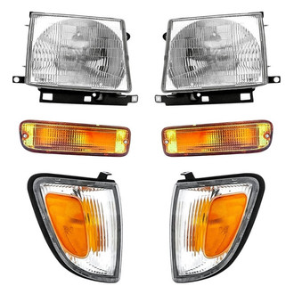 Replacement - 6-Piece Kit (Driver and Passenger Side Headlights, Driver and Passenger Side Turn Signal/Corner Lights, Driver and Passenger Side Turn Signal/Parking Lights) (Standard Line)