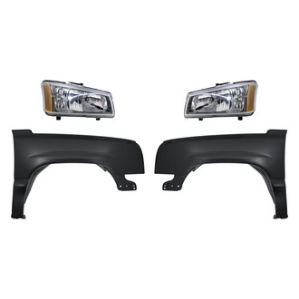 Replacement - 4-Piece Kit (Driver and Passenger Side Headlights, Driver and Passenger Side Fenders) (Standard Line)