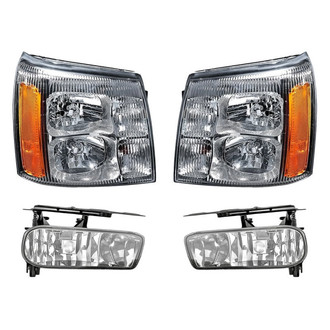 Replacement - 4-Piece Kit (Driver and Passenger Side Headlights, Driver and Passenger Side Fog Lights) (Standard Line)