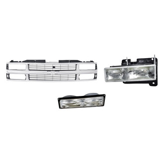 Replacement - 3-Piece Kit (Driver Side Headlight, Grille, Driver Side Turn Signal/Parking Light) (Standard Line)