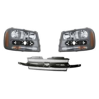 Replacement - 3-Piece Kit (Driver and Passenger Side Headlights, Grille) (Standard Line)