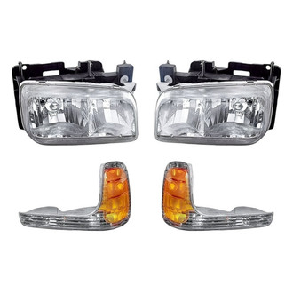 Replacement - 4-Piece Kit (Driver and Passenger Side Headlights, Driver and Passenger Side Turn Signal/Parking Lights) (Standard Line)