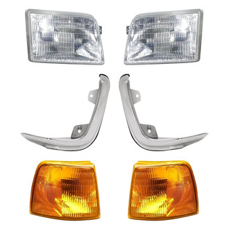 Replacement - 6-Piece Kit (Driver and Passenger Side Headlights, Driver and Passenger Side Grille Moldings, Driver and Passenger Side Turn Signal/Corner Lights) (Standard Line)