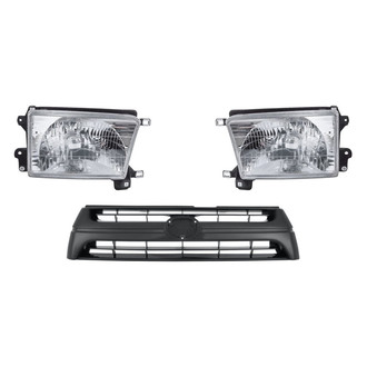 Replacement - 3-Piece Kit (Driver and Passenger Side Headlights, Grille) (Standard Line)