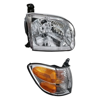 Replacement - 2-Piece Kit (Passenger Side Headlight, Passenger Side Turn Signal/Corner Light) (Standard Line)
