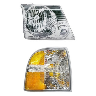 Replacement - 2-Piece Kit (Passenger Side Headlight, Passenger Side Turn Signal/Corner Light) (Standard Line)