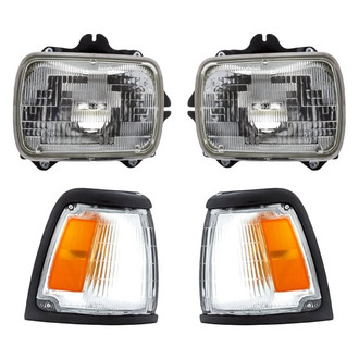 Replacement - 4-Piece Kit (Driver and Passenger Side Headlights, Driver and Passenger Side Turn Signal/Corner Lights) (Standard Line)