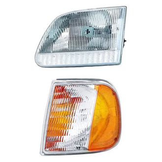 Replacement - 2-Piece Kit (Driver Side Headlight, Driver Side Turn Signal/Corner Light) (Standard Line)