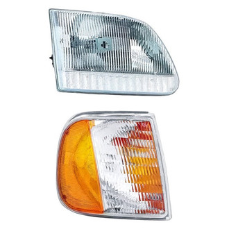 Replacement - 2-Piece Kit (Passenger Side Headlight, Passenger Side Turn Signal/Corner Light) (Standard Line)