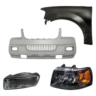 Replacement - 4-Piece Kit (Driver Side Headlight, Front Bumper Cover, Front Driver Side Fender, Driver Side Fog Light) (Standard Line)