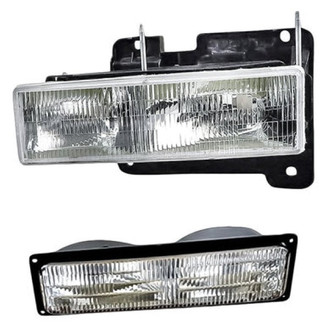 Replacement - 2-Piece Kit (Driver Side Headlight, Driver Side Turn Signal/Parking Light) (Standard Line)