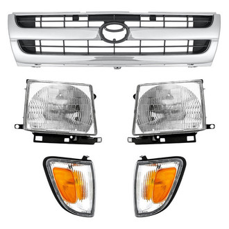 Replacement - 5-Piece Kit (Driver and Passenger Side Headlights, Grille, Driver and Passenger Side Turn Signal/Corner Lights) (Standard Line)