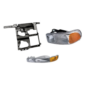 Replacement - 3-Piece Kit (Driver Side Headlight, Driver Side Headlight Support, Driver Side Turn Signal/Parking Light) (Standard Line)