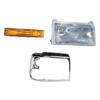 Replacement - 3-Piece Kit (Passenger Side Headlight, Passenger Side Headlight Bezel, Passenger Side Turn Signal/Parking Light) (Standard Line)