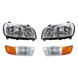 Replacement - 4-Piece Kit (Driver and Passenger Side Headlights, Driver and Passenger Side Turn Signal/Parking Lights) (Standard Line)
