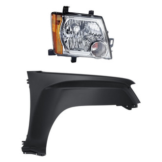 Replacement - 2-Piece Kit (Passenger Side Headlight, Front Passenger Side Fender) (Standard Line)