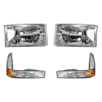 Replacement - 4-Piece Kit (Driver and Passenger Side Headlights, Driver and Passenger Side Turn Signal/Parking Lights) (Standard Line)