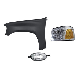 Replacement - 3-Piece Kit (Driver Side Headlight, Front Driver Side Fender, Driver Side Cornering Light) (Standard Line)