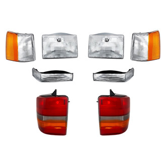 Replacement - 8-Piece Kit (Driver and Passenger Side Headlights, Driver and Passenger Side Tail Lights, Driver and Passenger Side Turn Signal/Corner Lights, Driver and Passenger Side Turn Signal/Parking Lights) (Standard Line)