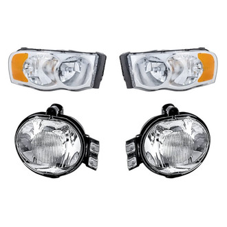Replacement - 4-Piece Kit (Driver and Passenger Side Headlights, Driver and Passenger Side Fog Lights) (Standard Line)