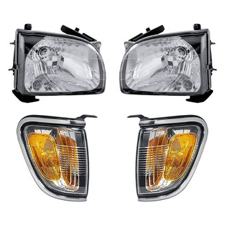 Replacement - 4-Piece Kit (Driver and Passenger Side Headlights, Driver and Passenger Side Turn Signal/Corner Lights) (Standard Line)