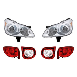 Replacement - 6-Piece Kit (Driver and Passenger Side Headlights, Driver and Passenger Side Tail Lights)