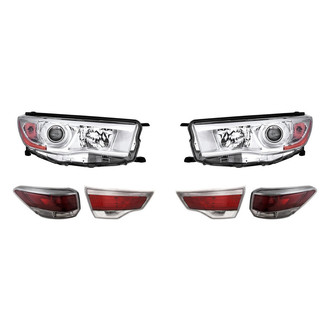 Replacement - 6-Piece Kit (Driver and Passenger Side Headlights, Driver and Passenger Side Tail Lights)