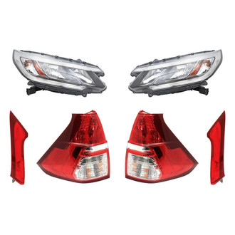 Replacement - 6-Piece Kit (Driver and Passenger Side Headlights, Driver and Passenger Side Tail Lights)