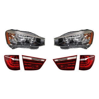 Replacement - 6-Piece Kit (Driver and Passenger Side Headlights, Driver and Passenger Side Tail Lights)