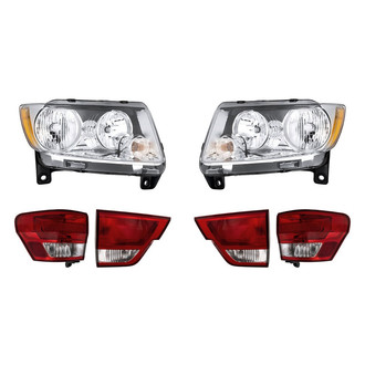 Replacement - 6-Piece Kit (Driver and Passenger Side Headlights, Driver and Passenger Side Tail Lights)