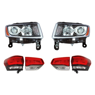 Replacement - 6-Piece Kit (Driver and Passenger Side Headlights, Driver and Passenger Side Tail Lights)