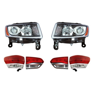 Replacement - 6-Piece Kit (Driver and Passenger Side Headlights, Driver and Passenger Side Tail Lights)