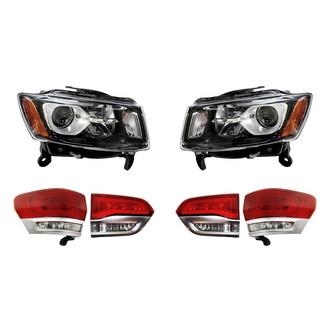 Replacement - 6-Piece Kit (Driver and Passenger Side Headlights, Driver and Passenger Side Tail Lights)
