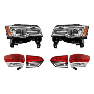 Replacement - 6-Piece Kit (Driver and Passenger Side Headlights, Driver and Passenger Side Tail Lights)