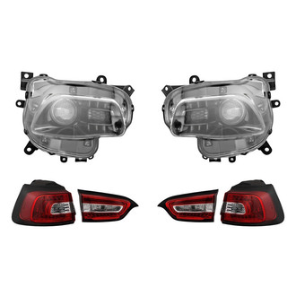 Replacement - 6-Piece Kit (Driver and Passenger Side Headlights, Driver and Passenger Side Tail Lights)
