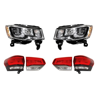 Replacement - 6-Piece Kit (Driver and Passenger Side Headlights, Driver and Passenger Side Tail Lights)