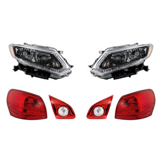 Replacement - 6-Piece Kit (Driver and Passenger Side Headlights, Driver and Passenger Side Tail Lights)