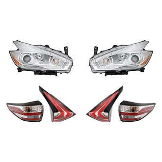 Replacement - 6-Piece Kit (Driver and Passenger Side Headlights, Driver and Passenger Side Tail Lights)