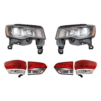Replacement - 6-Piece Kit (Driver and Passenger Side Headlights, Driver and Passenger Side Tail Lights)