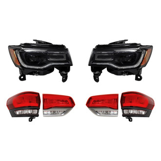 Replacement - 6-Piece Kit (Driver and Passenger Side Headlights, Driver and Passenger Side Tail Lights)
