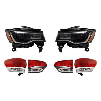 Replacement - 6-Piece Kit (Driver and Passenger Side Headlights, Driver and Passenger Side Tail Lights)