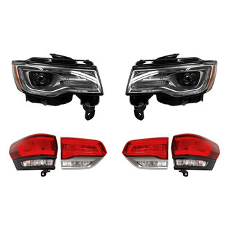 Replacement - 6-Piece Kit (Driver and Passenger Side Headlights, Driver and Passenger Side Tail Lights)