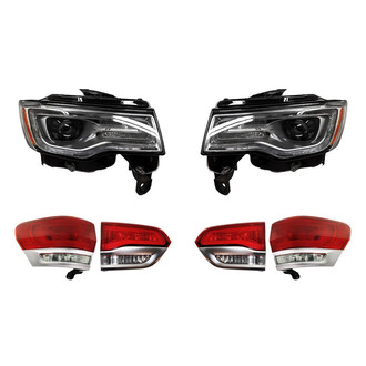 Replacement - 6-Piece Kit (Driver and Passenger Side Headlights, Driver and Passenger Side Tail Lights)