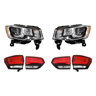 Replacement - 6-Piece Kit (Driver and Passenger Side Headlights, Driver and Passenger Side Tail Lights)