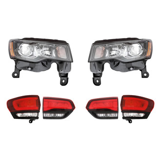 Replacement - 6-Piece Kit (Driver and Passenger Side Headlights, Driver and Passenger Side Tail Lights)