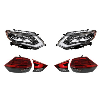Replacement - 6-Piece Kit (Driver and Passenger Side Headlights, Driver and Passenger Side Tail Lights)