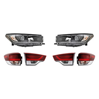 Replacement - 6-Piece Kit (Driver and Passenger Side Headlights, Driver and Passenger Side Tail Lights)