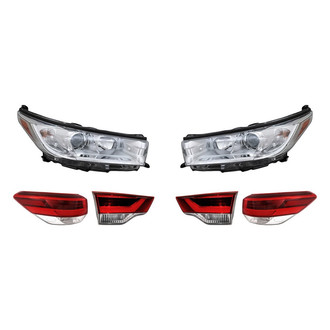 Replacement - 6-Piece Kit (Driver and Passenger Side Headlights, Driver and Passenger Side Tail Lights)