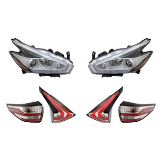 Replacement - 6-Piece Kit (Driver and Passenger Side Headlights, Driver and Passenger Side Tail Lights)